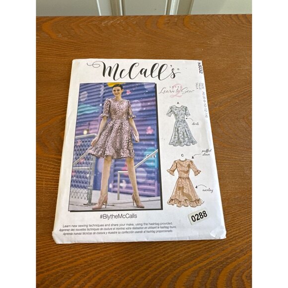 McCall #M8032 Mini Dress Sew Pattern Size 6 - 14 Cut - Picture 5 of 5